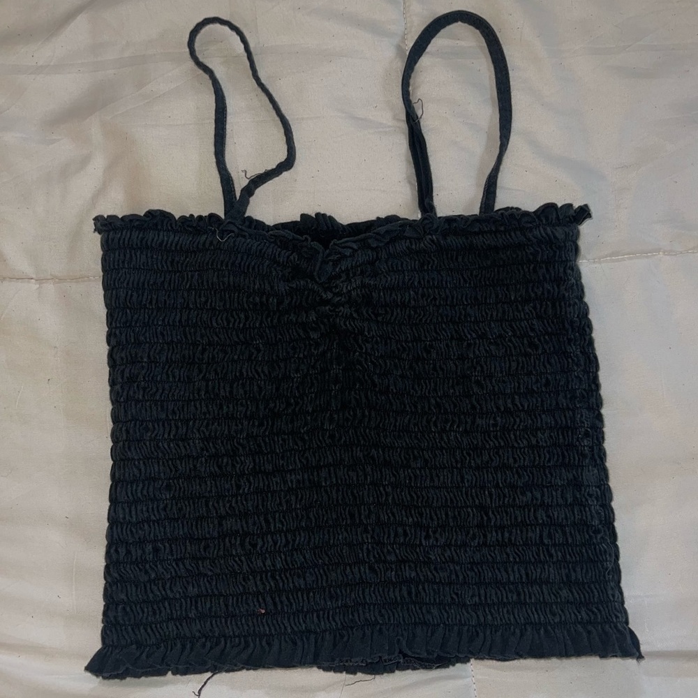 Brandy Melville Square Neck Ruched Tank